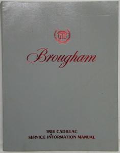 1988 Cadillac Brougham Service Shop Repair Manual