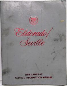 1988 Cadillac Eldorado Seville Service Shop Repair Manual