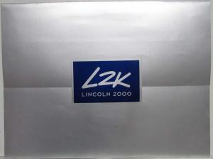 2000 Lincoln L2K Convertible Concept Car Media Press Kit