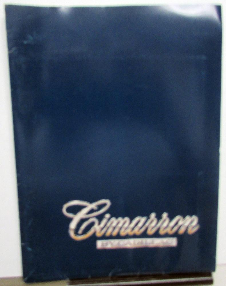 1982 Cadillac Cimarron Media Press Kit