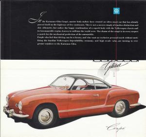 1956 1957 Volkswagen Karmann Ghia Sales Brochure Leaflet Original