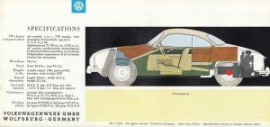 1956 1957 Volkswagen Karmann Ghia Sales Brochure Leaflet Original