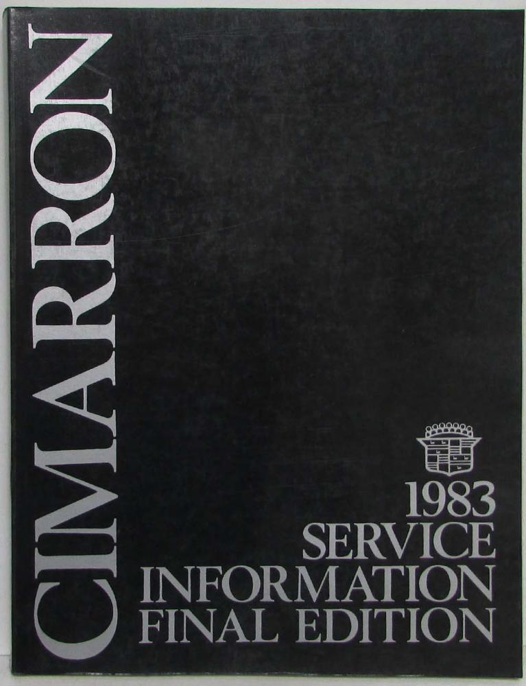 1983 Cadillac Cimarron Service Shop Repair Manual