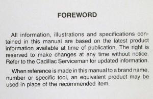 1983 Cadillac Electrical Troubleshooting Manual - Deville Seville Eldorado