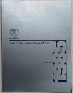 1985 Cadillac Service Shop Repair Manual Final Edition - Cimarron