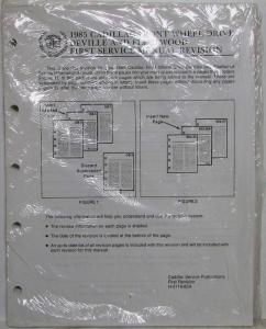 1985 Cadillac FWD DeVille Fleetwood Service Manual - 1st Service Manual Revision