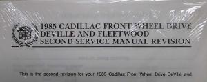 1985 Cadillac FWD DeVille Fleetwood Service Manual - 2nd Service Manual Revision