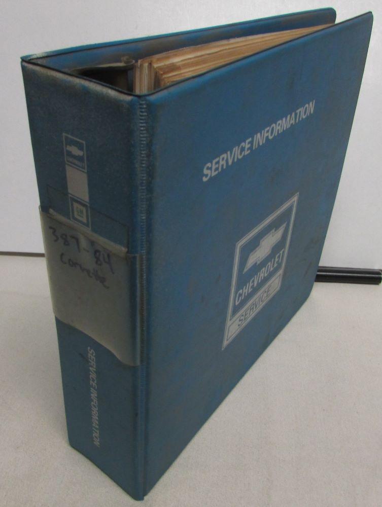 1984 Chevrolet Corvette Dealer Service Shop Repair Manual W/Binder Original