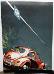 1958 Volkswagen VW Prestige Sales Brochure Sedan De Luxe Convertible Rare