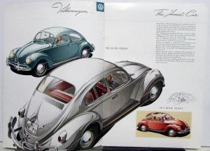 1958 Volkswagen VW Prestige Sales Brochure Sedan De Luxe Convertible Rare