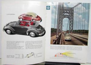 1958 Volkswagen VW Prestige Sales Brochure Sedan De Luxe Convertible Rare
