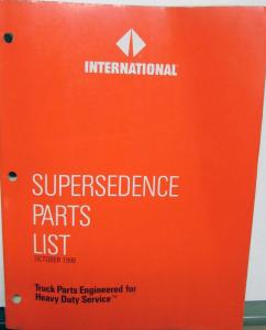 1991-1996 International Truck Dealer Supersedence Parts List 10/96