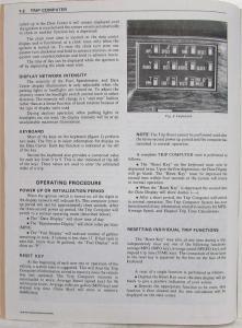 1978 Cadillac Trip Computer Service Shop Repair Manual - Seville