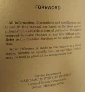 1982 Cadillac Electrical Troubleshooting Manual