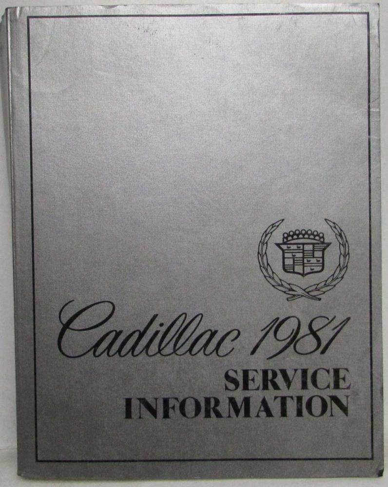 1981 Cadillac Deville Fleetwood Eldorado Service Shop Repair Manual