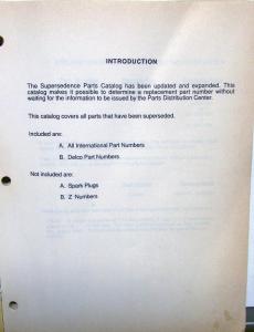 1989-1994 International Truck Dealer Supersedence Parts List 2/94