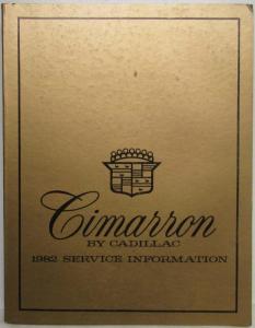 1982 Cadillac Cimarron Service Shop Repair Manual