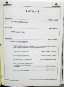 1993 1994 International Truck Engine Parts Catalog 530 DT408 DT466 MT-512A