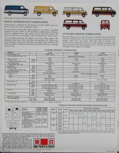 1979 GMC Vans St Sedan Vendura Tailering Gypsy Gaucho Sales Brochure Original
