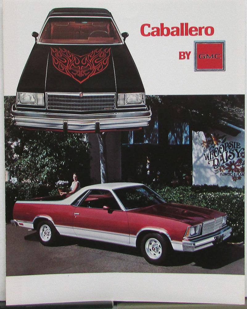 1979 GMC Caballero Laredo Diablo Pickup Truck Sales Brochure Folder Original