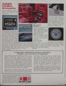 1979 GMC Caballero Laredo Diablo Pickup Truck Sales Brochure Folder Original