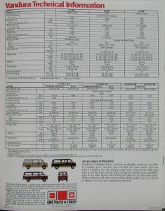 1979 GMC Commercial Vans Vandura Magnavan RCS Chassis Sales Brochure Original