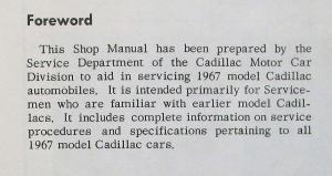 1967 Cadillac Service Shop Manual - 60S Fleetwood Calais DeVille 75 Comm Chassis