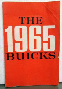 1965 Buick Dealer Mini Pocket Sales Brochure Skylark Riviera LeSabre Wildcat
