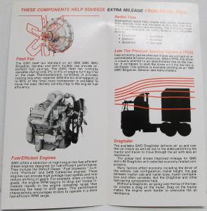 1980 GMC Asto Brigadier General Truck Fuel Economy Sales Brochure MAILER Orig