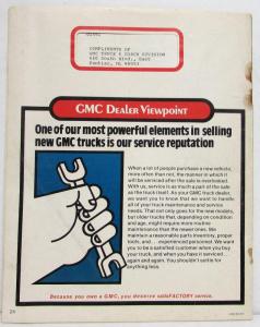 1980 GMC Points Mag Sep Oct Issue PREVIEW 81 GMC Trucks Sales Brochure Inside