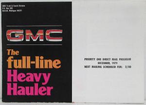 1980 GMC Astro General Brigadier Heavy Hauler Trucks MAILER Sales Brochure Orig
