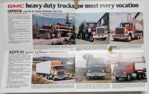 1980 GMC Astro General Brigadier Heavy Hauler Trucks MAILER Sales Brochure Orig