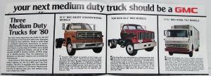 1980 GMC Medium Duty Trucks MAILER Sales Brochure Steel Tilt Top Kick Convention