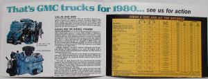 1980 GMC Pickup Trucks Van MAILER Sales Brochure Caballerio Suburban Jimmy Orig