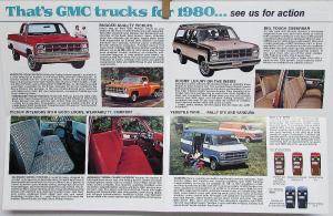 1980 GMC Pickup Trucks Van MAILER Sales Brochure Caballerio Suburban Jimmy Orig