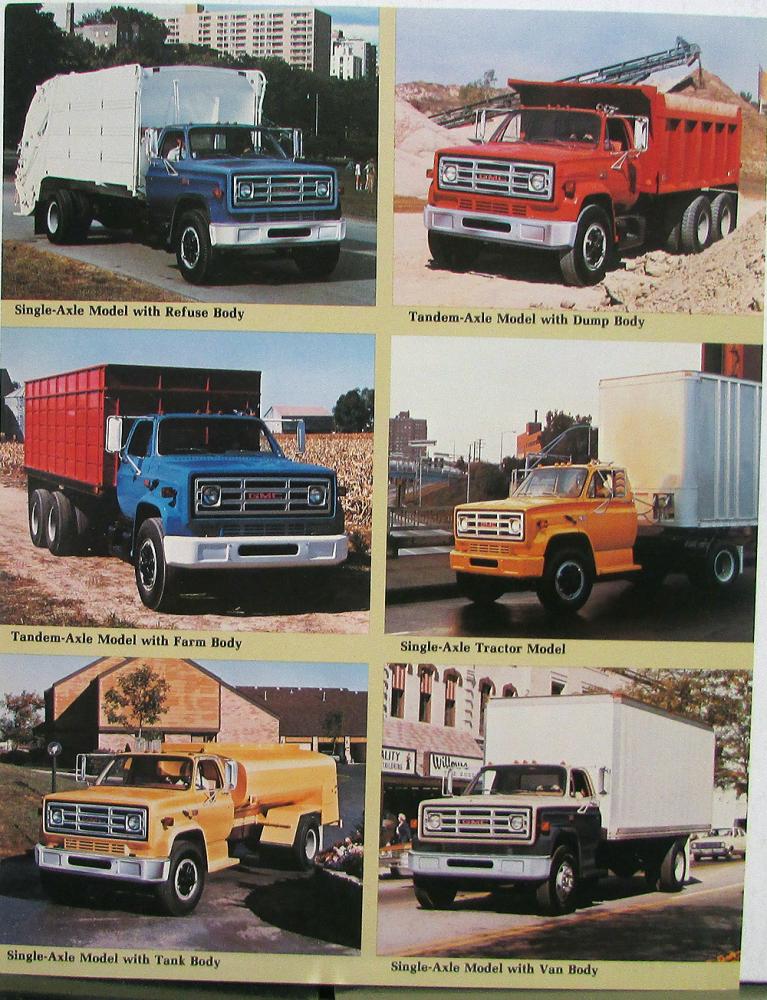 1980 GMC Medium Duty Trucks 6000 7000 Series Oversized Post Card Original