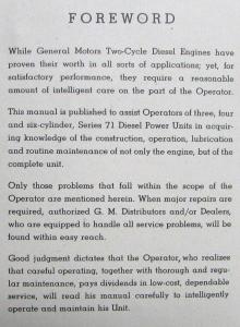 1947 GMC Truck 3 4 and 6-Cylinder Series 71 Two-Cycle Diesel Operators Manual