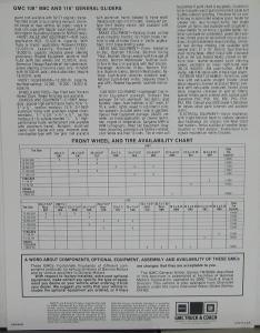 1980 GMC General Glider Series 9500 Truck N9E020 N9F020 Sales Data Sheet Orig