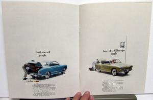 1962 1963 Volkswagen VW Dealer Prestige Sales Brochure Karmann Ghia Rare