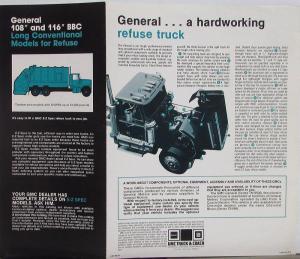 1980 GMC General Series 9500 Refuse Truck Sales Brochure Data Sheet Original