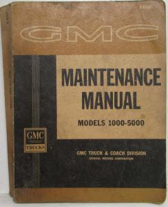 1962 GMC Truck Models 1000-5000 Service Shop Maintenance Repair Manual