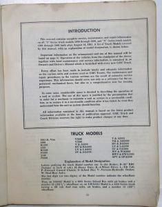 1962 GMC Truck Models 1000-5000 Service Shop Maintenance Repair Manual