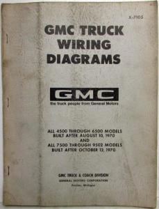 1971 GMC Truck Electrical Wiring Diagram Service Manual 4500-6500 7500-9502