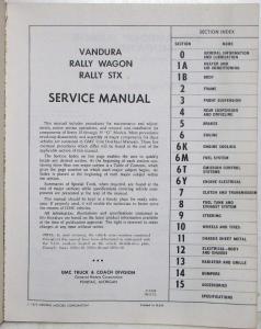 1972 GMC Truck Dealer Service Manual GE GS 1500-3500 Vandura Van