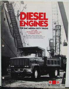 1980 GMC Diesel Engines for Medium Duty Trucks Sales Folder Original