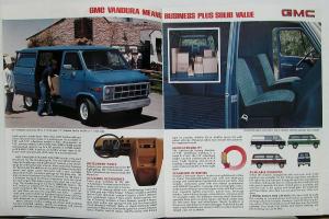 1980 GMC Vandura Magnavan Rally Commerical Van Truck Sales Brochure Original