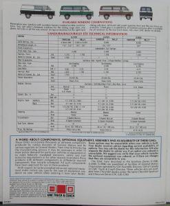 1980 GMC Rally STX Vandura Van Models Truck Sales Brochure Original