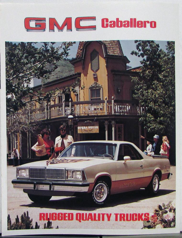 1980 GMC Caballero Laredo Diablo Truck Sales Brochure Folder Original