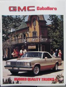 1980 GMC Caballero Laredo Diablo Truck Sales Brochure Folder Original
