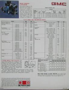 1980 GMC 72 Inch Steel Tilt Series 6000 7000 Truck Sales Brochure Folder Orig